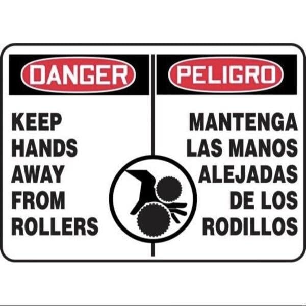 Accuform BILINGUAL OSHA DANGER Safety Sign KEEP SBMEQM134MVS - main